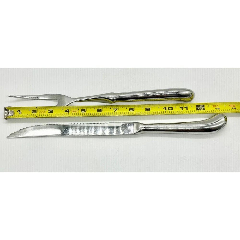 Towle 2 pc Stainless Steel Carving Set, Carving Knife and Fork Cutlery